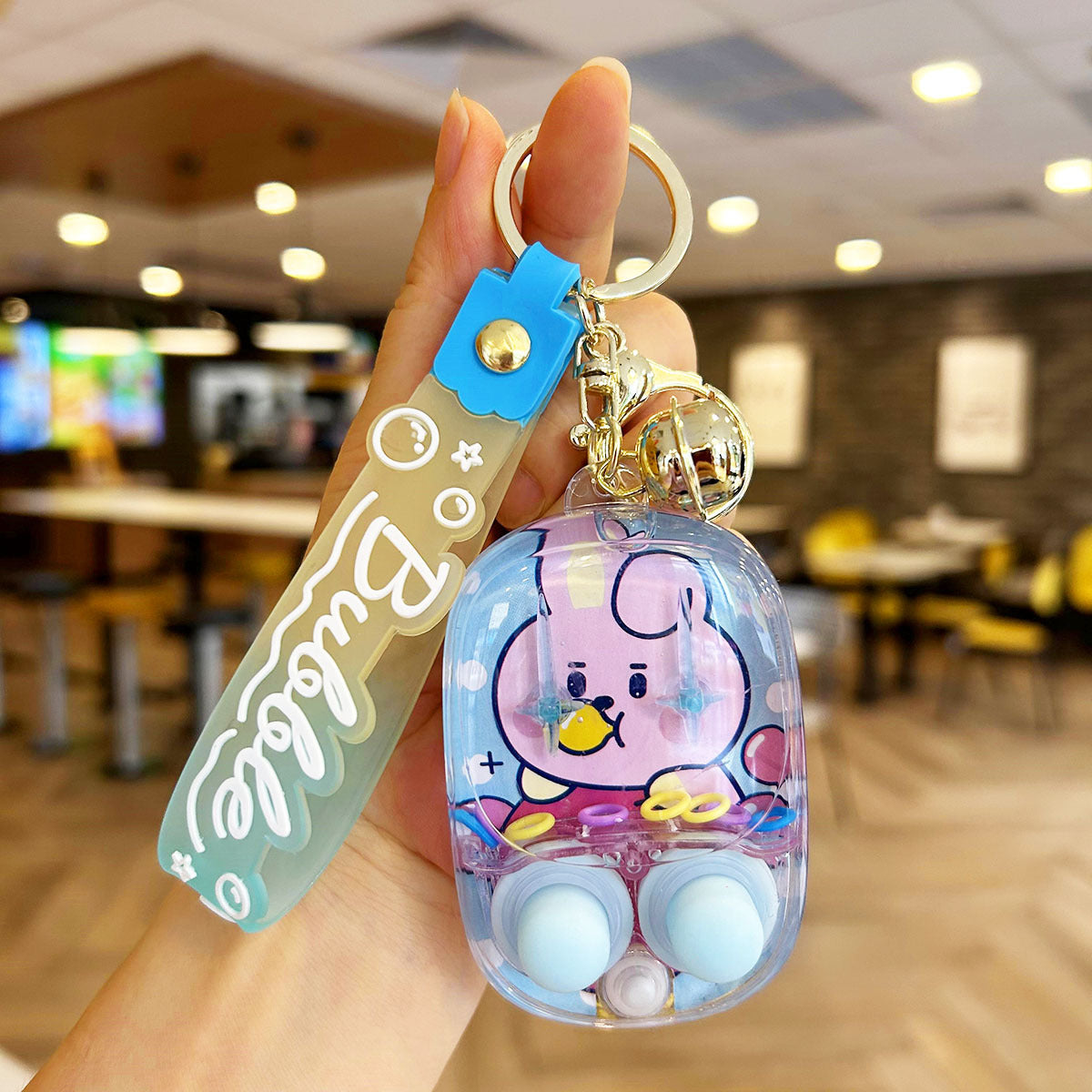 Wholesale Soft Rubber Cartoon Toy Ring Game Machine Key Chain